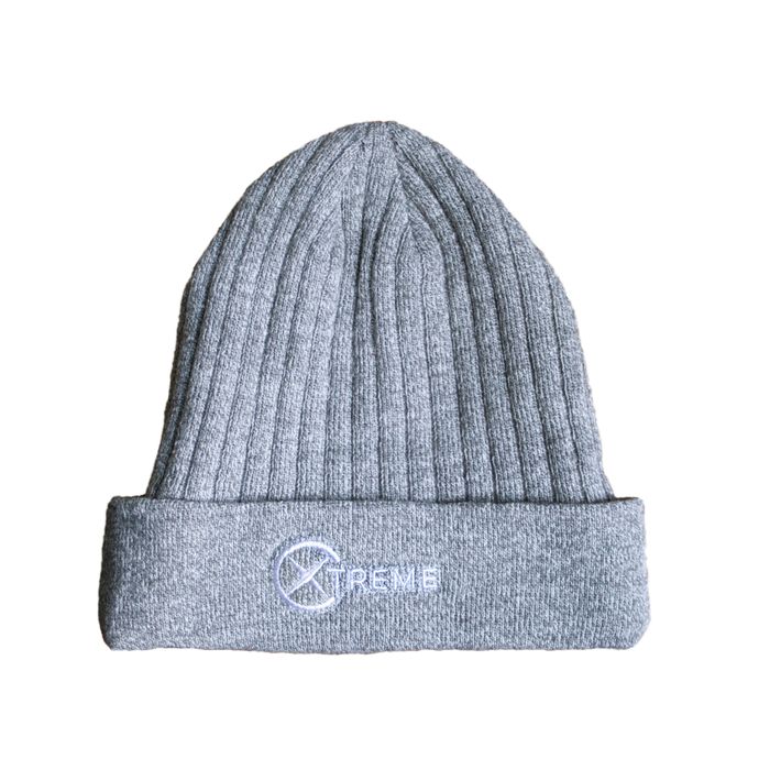 Xtremely Warm Beanies With Embroidered Logo - Grey/Navy