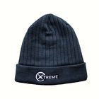 Xtremely Warm Beanies With Embroidered Logo - Grey/Navy