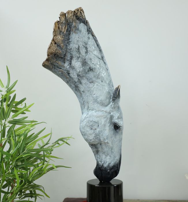 Grounded Serenity - Horse Head Sculpture