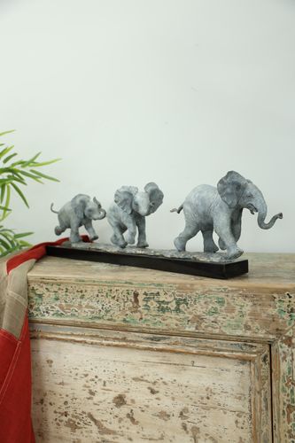 Three's Company - Baby Elephants Sculpture