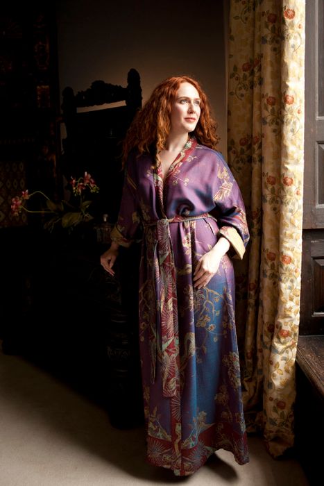Reversible Dressing Gown in Imperial Blue