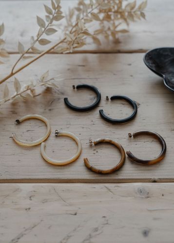 Horn Hoop Earrings