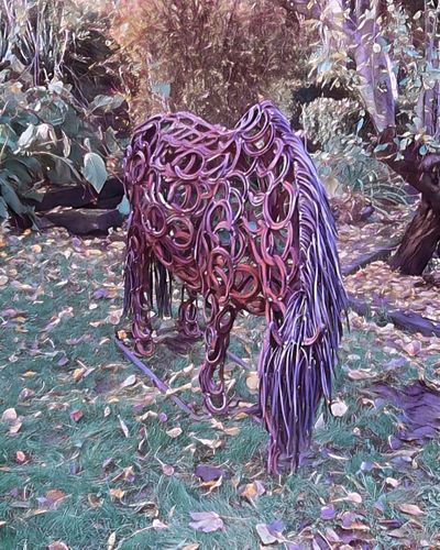 Shetland pony sculpture