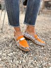 Orange Snake Print Loafer