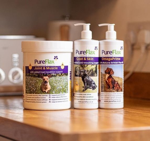 PureFlax OmegaPrime Oil: 100% Natural British Flax Oil for all Dogs