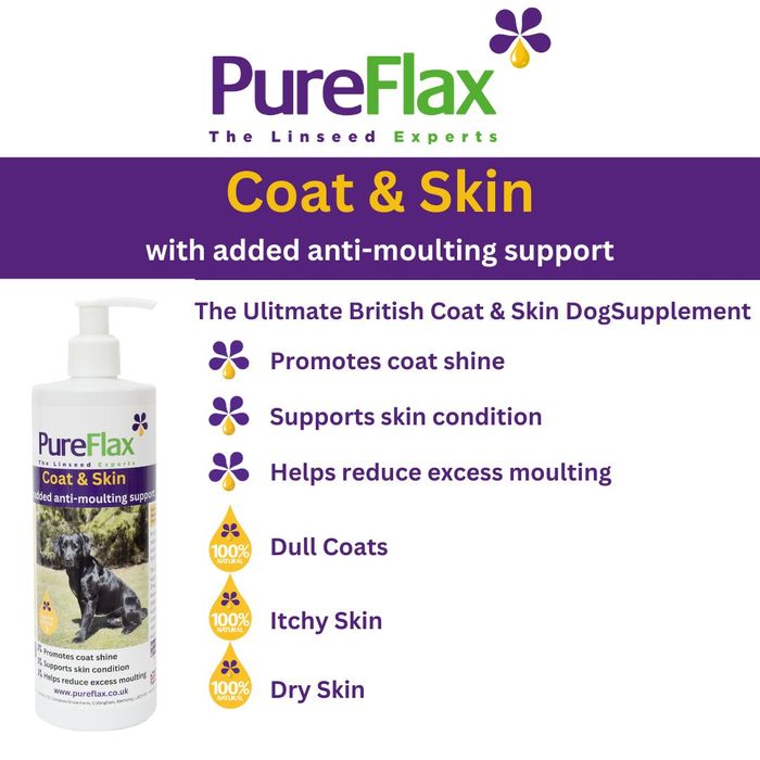 Coat & Skin  with added anti-moulting support for all Dogs