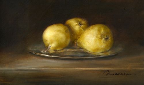 Williams Pears on a silver platter