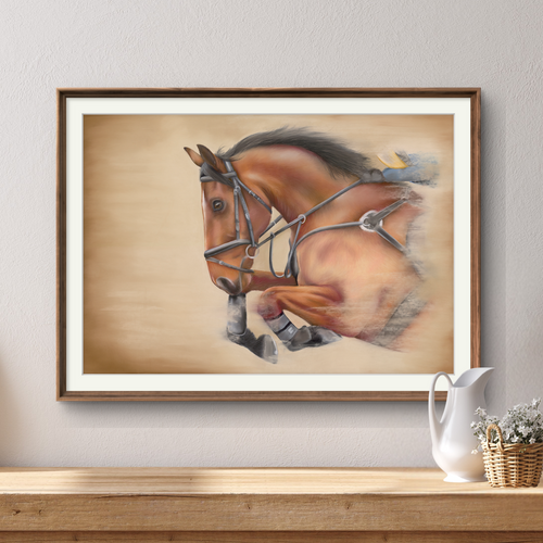 Flying Forward Original Horse Artwork