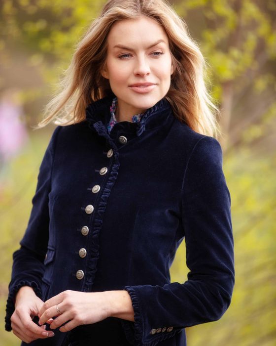 Beatriz Navy Velvet Jacket