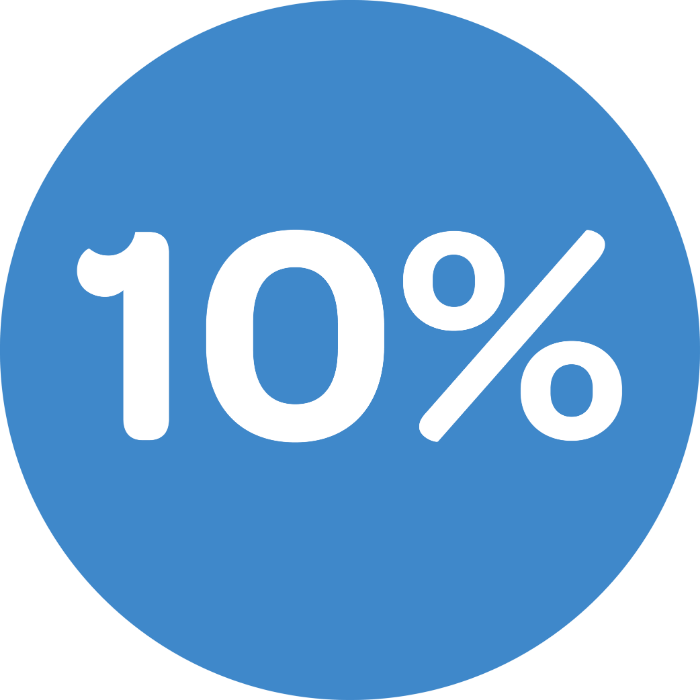 10%