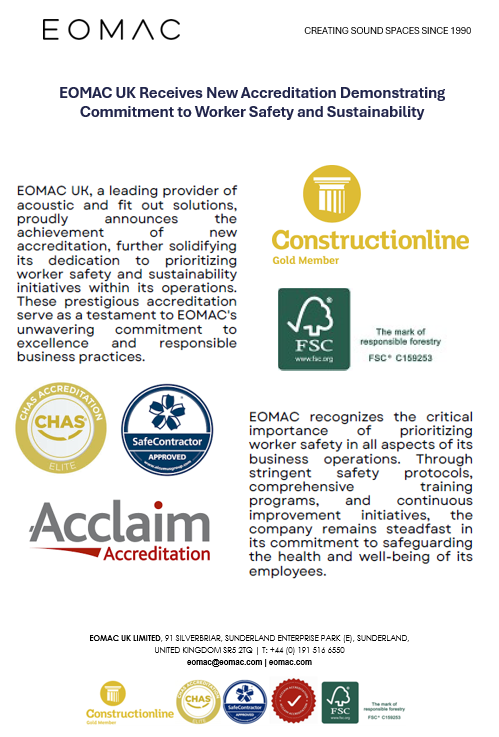 EOMAC UK Receives New Accreditation Demonstrating Commitment to Worker Safety and Sustainability