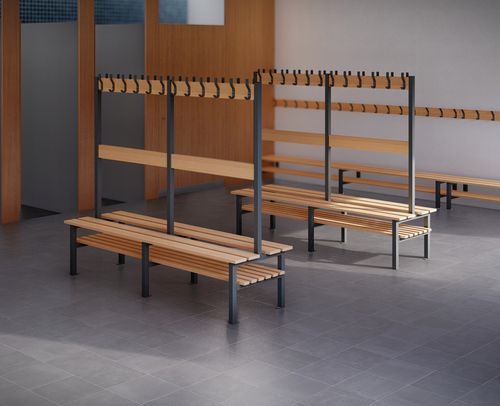 Island Bench Unit with Peg Rail & Backrest