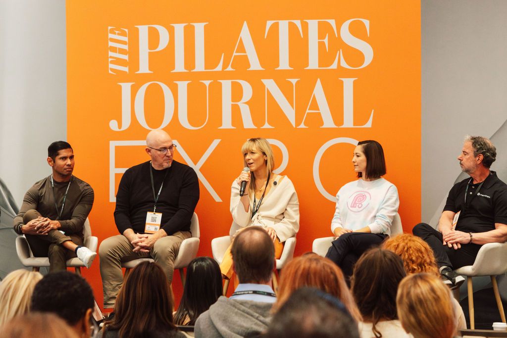 The Pilates Journal Expo Business Panel stage, Pilates experts on stage