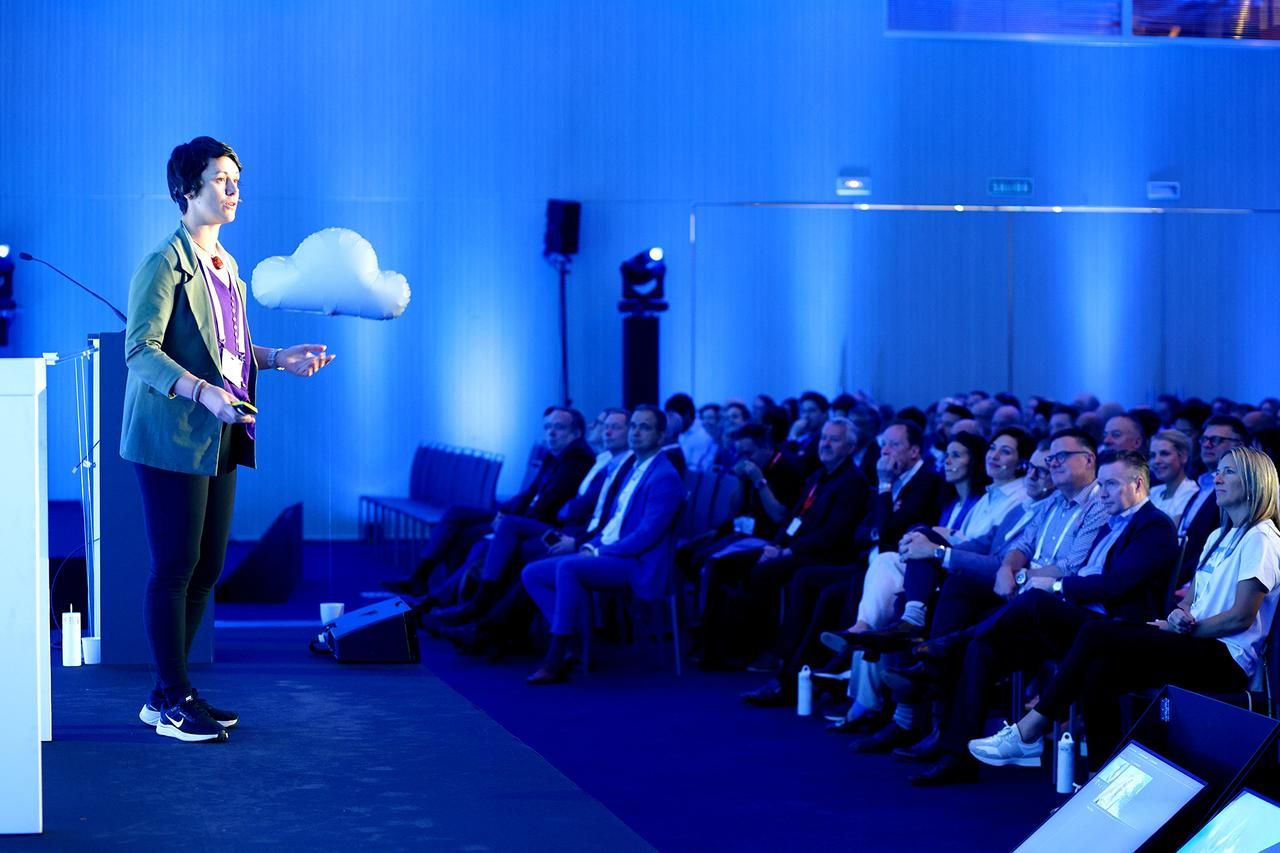 Presenter talking about Cloud