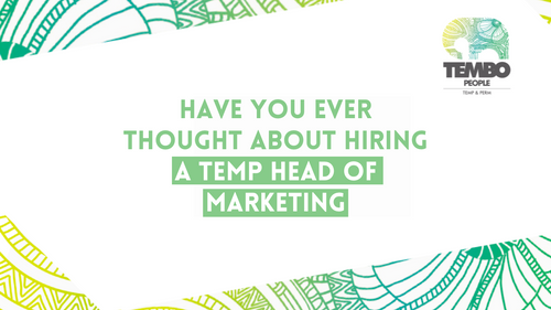 Have you ever thought about hiring a temp Head of Marketing?