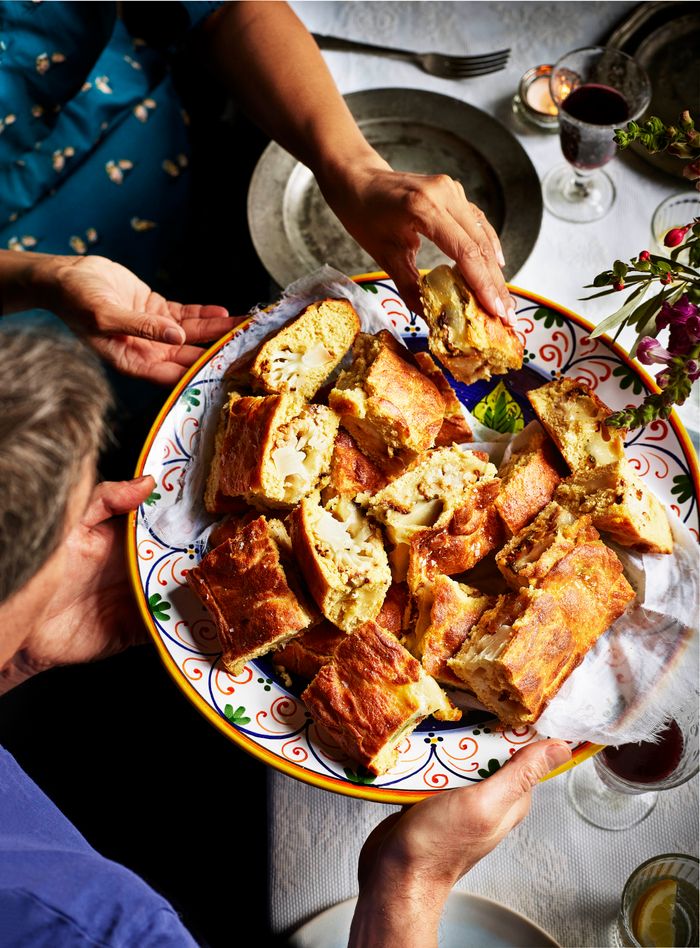 Sicilian cheese and cauliflower cheese bread ‘pie’