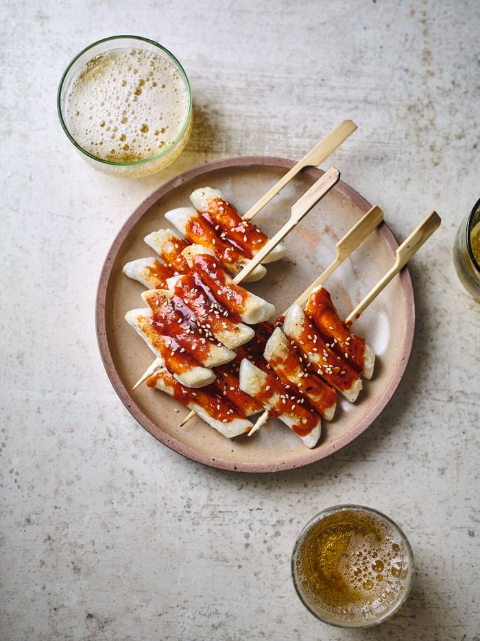 Su Scott’s Tteok kkochi (crispy rice cake skewers)