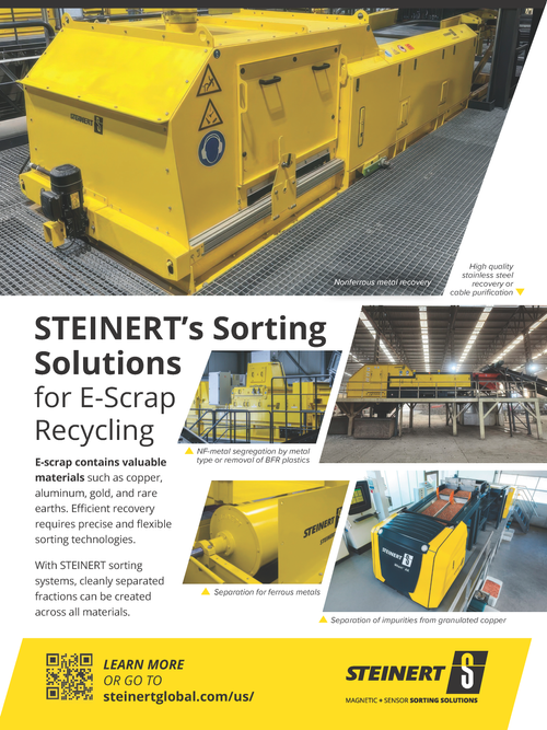 STEINERT’s Sorting Solutions for E-Scrap Recycling