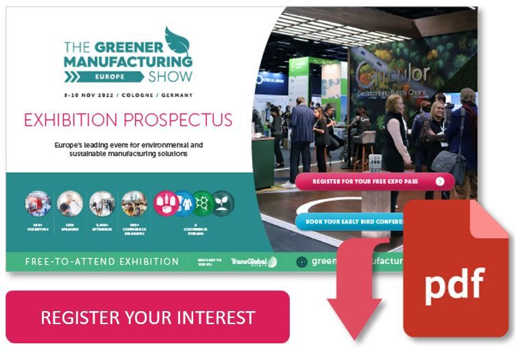 The Greener Manufacturing Show Exhibition Prospectus 2022