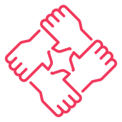 hands holding together icon