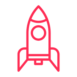 rocket or growth icon
