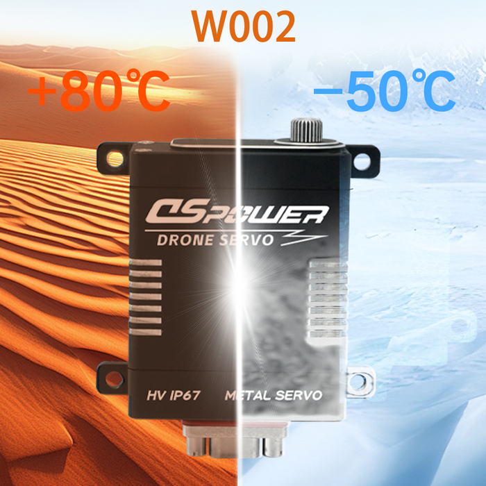 65kg High-Voltage  Servo for Drone Payloads – Waterproof, Interference-Resistant, Dual-Power Supply, Rated for -50°C Low-Temperature Operation