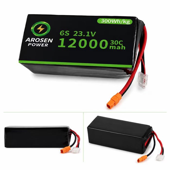 6S,23.1V,12000mah, 30C,300Wh/kg