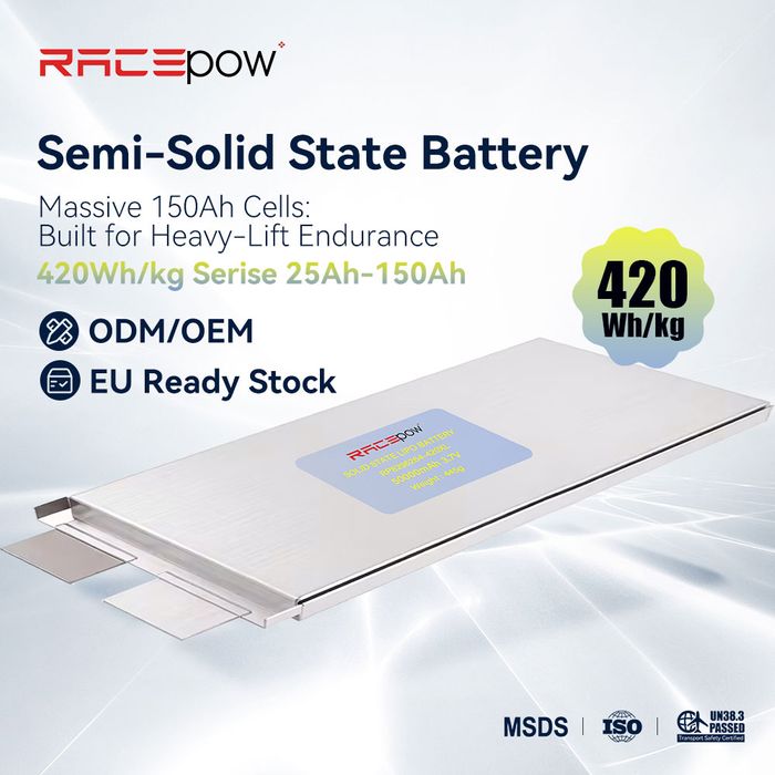 Racepow Solid state battery cell 500Wh/kg 470Wh/kg  420Wh/kg 420wh/kg