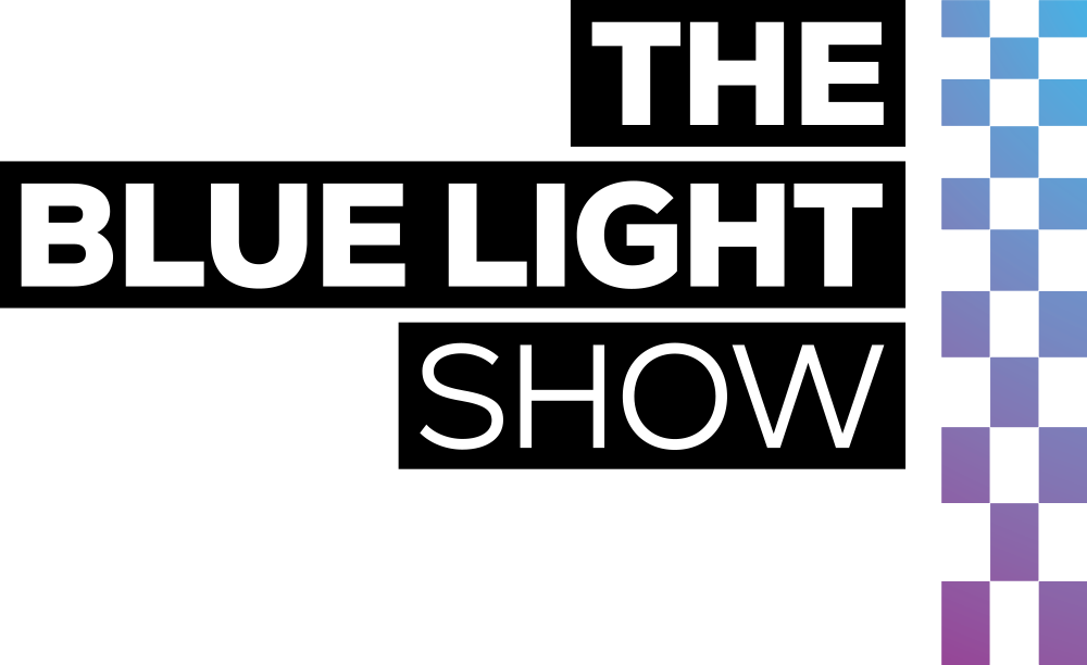 Blue Light Show Logo -portrait