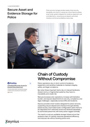 Keynius Smart Lockers for Law Enforcement