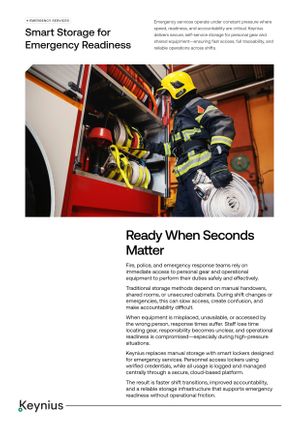 Keynius Smart Lockers for Emergency Services