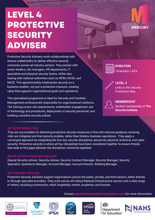 Level 4 Protective Security Adviser