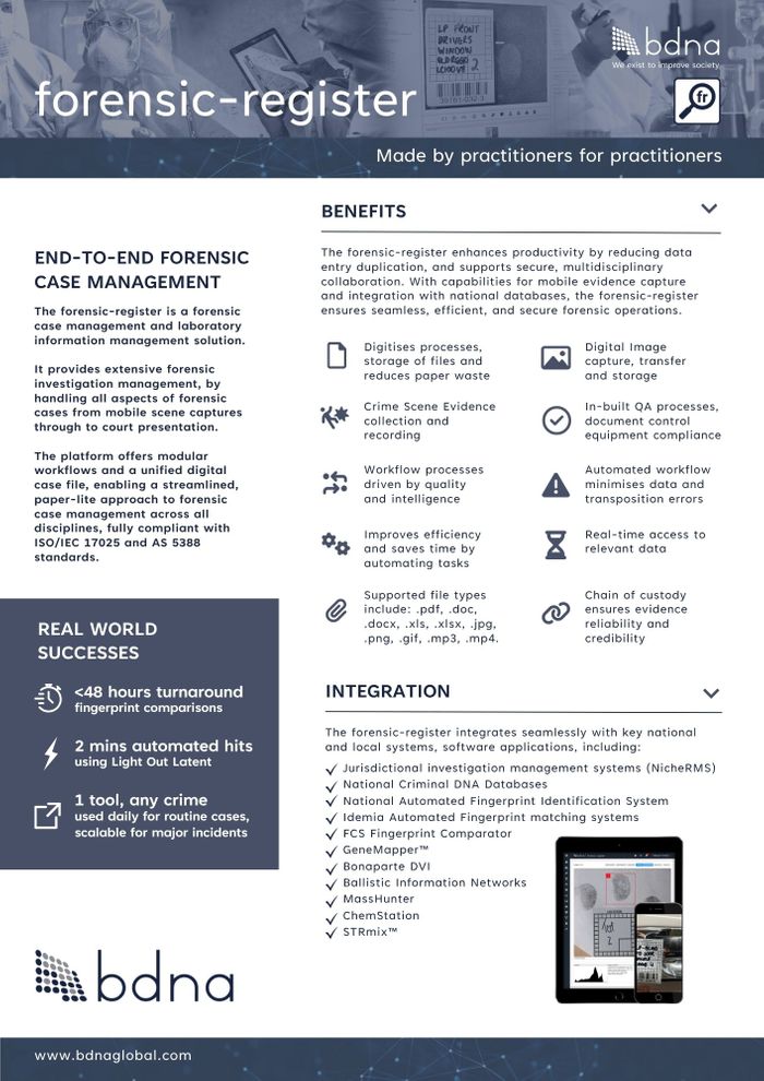 bdna forensic-register