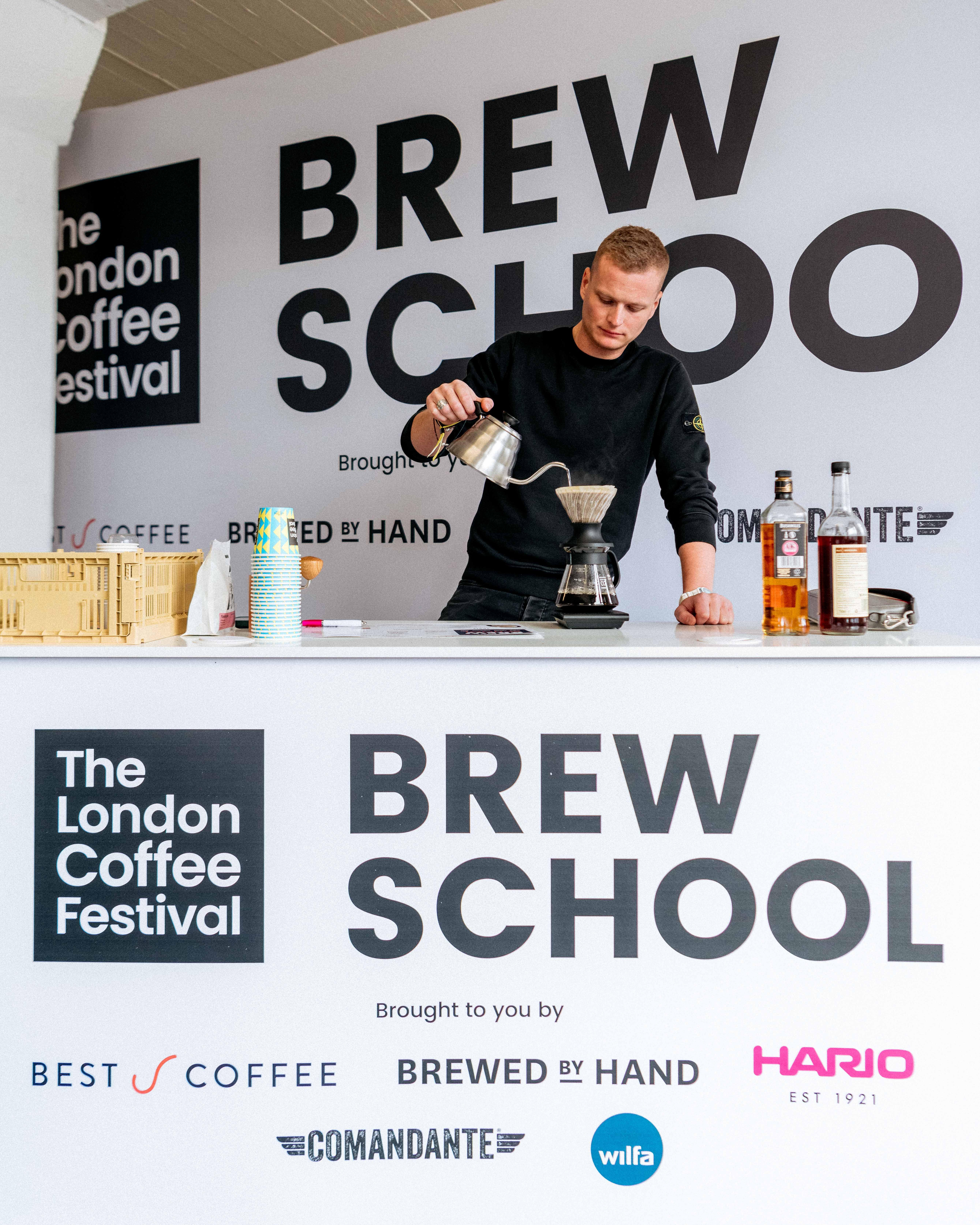 Man pouring coffee