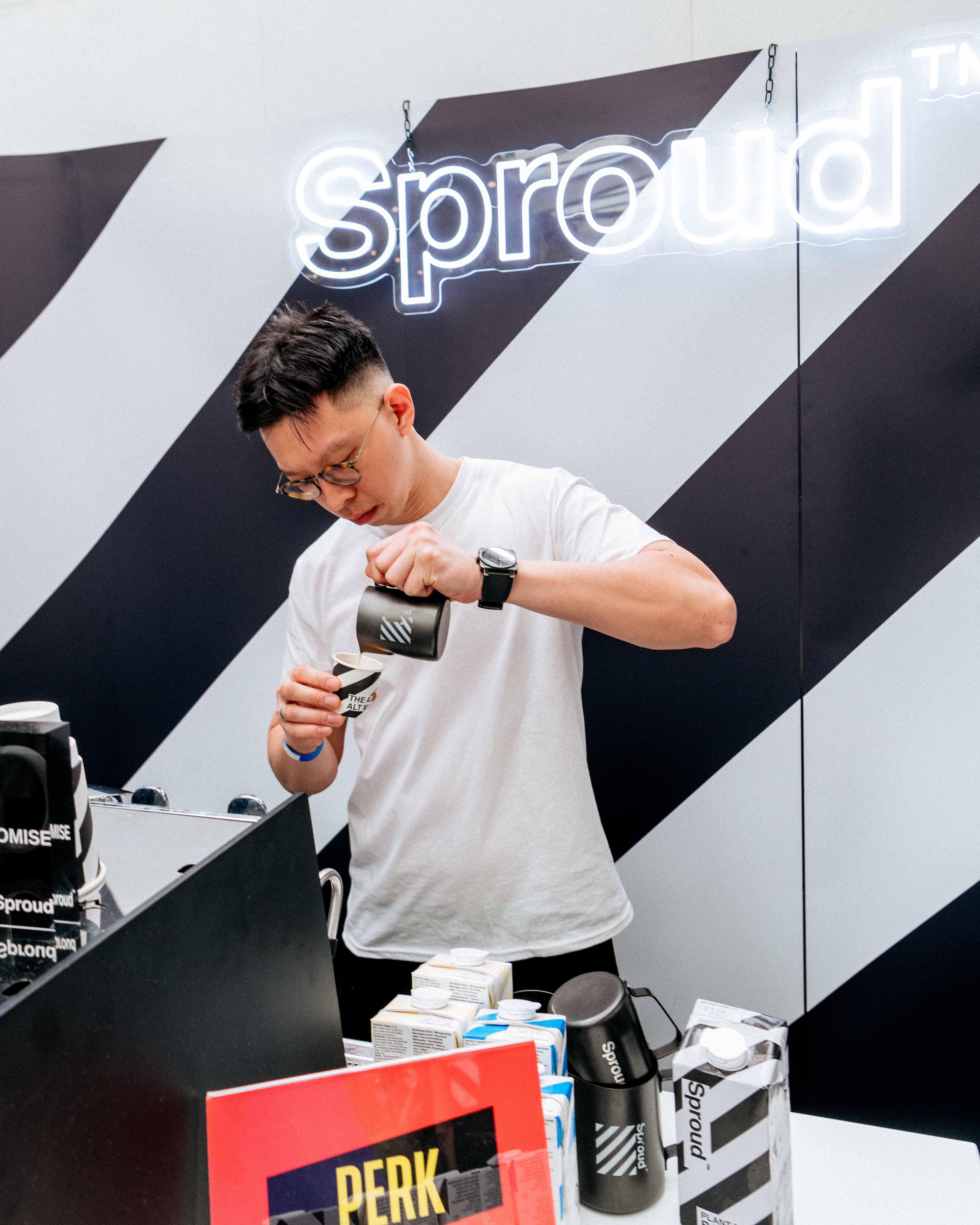 Man pouring coffee