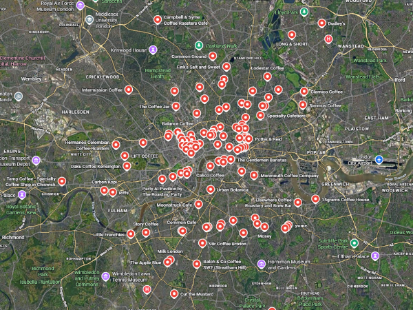 LCF Coffee Map of London