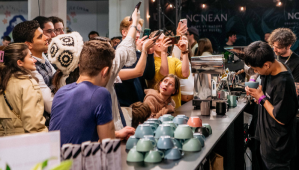 Man pouring coffee