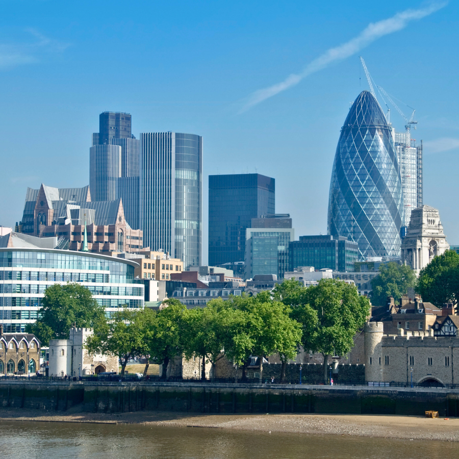 View of the Gherkin, London